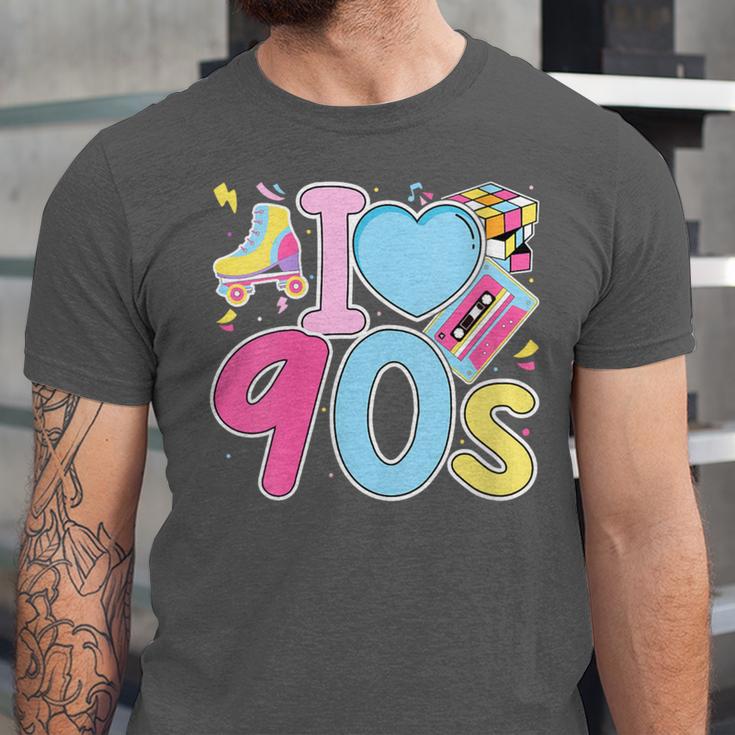 I Love 90's Retro Style Nostalgia Vibe 1990's Party Unisex Jersey T-Shirt