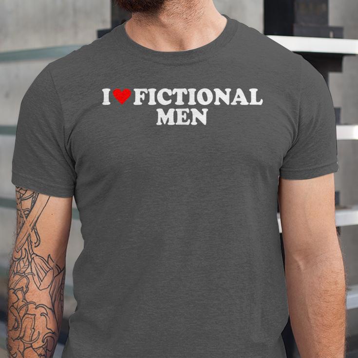 I Love Heart Fictional Men Simple Cute Reading Books Unisex Jersey T-Shirt