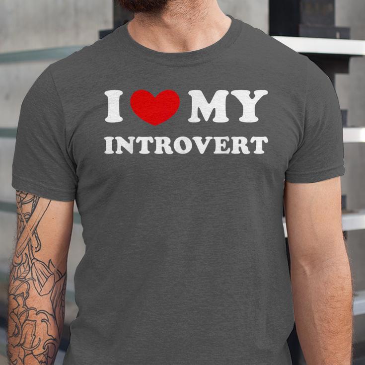 I Love My Introvert I Heart My Introvert Unisex Jersey T-Shirt I Love My Introvert I Heart My Introvert Unisex Jersey T-Shirt