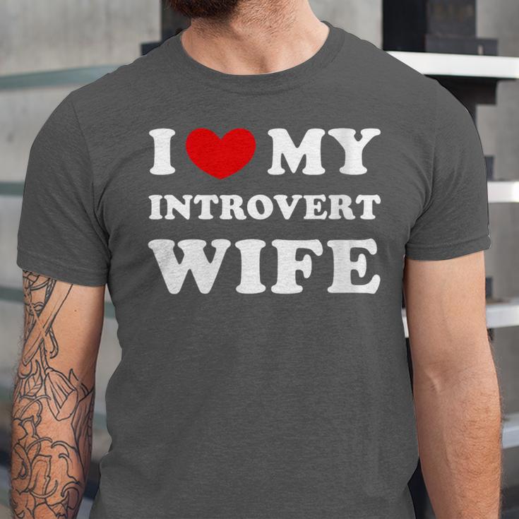 I Love My Introvert Wife I Heart My Introvert Wife Unisex Jersey T-Shirt I Love My Introvert Wife I Heart My Introvert Wife Unisex Jersey T-Shirt