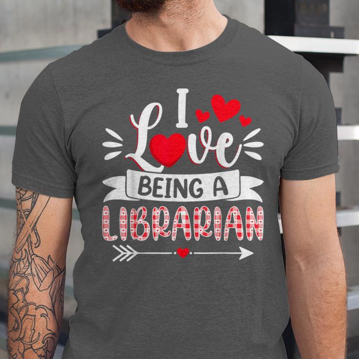 I Love Being A Librarian Library Book Valentine's Day Unisex Jersey T-Shirt I Love Being A Librarian Library Book Valentine's Day Unisex Jersey T-Shirt