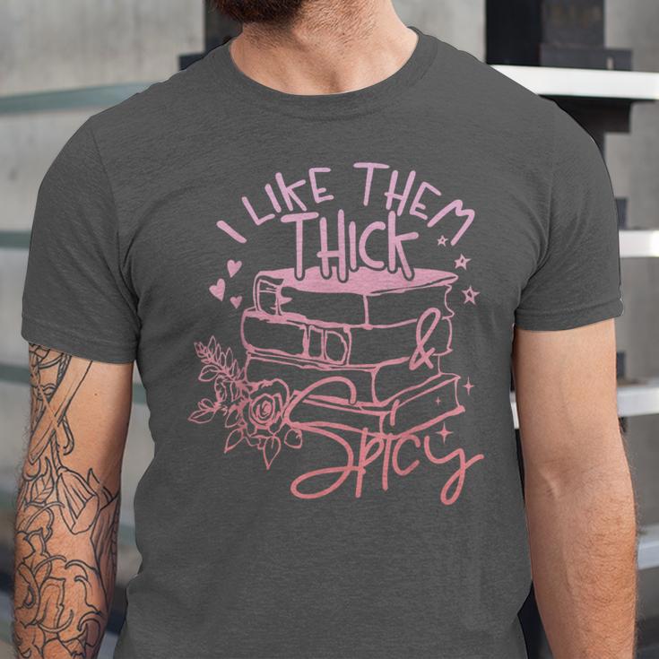 I Like Them Thick And Spicy Booktok Reader Unisex Jersey T-Shirt