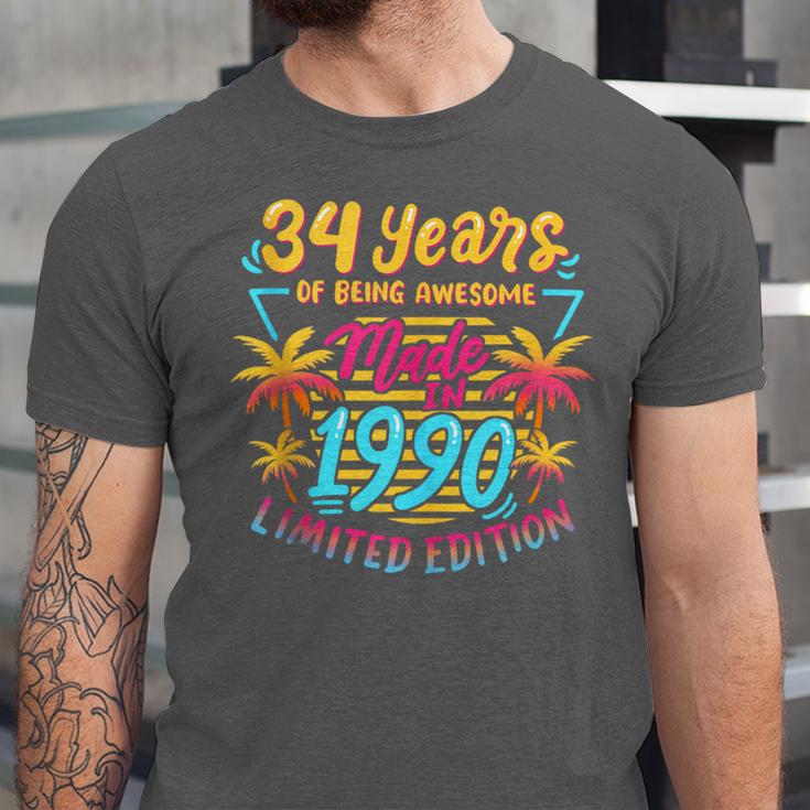 Made In 1990 Limited Edition 90s Nostalgia 34th Birthday Unisex Jersey T-Shirt Made In 1990 Limited Edition 90s Nostalgia 34th Birthday Unisex Jersey T-Shirt