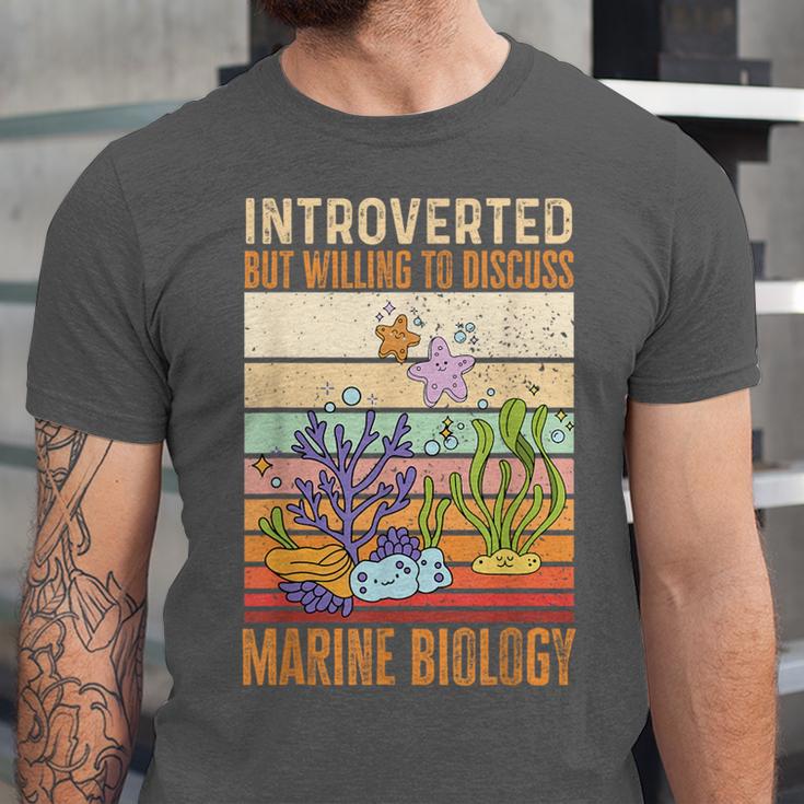 Marine Biology Ocean Introvert Marine Biologist Unisex Jersey T-Shirt Marine Biology Ocean Introvert Marine Biologist Unisex Jersey T-Shirt