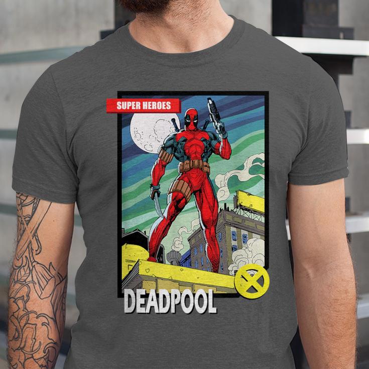 Marvel Comics Deadpool Vintage Book Art Unisex Jersey T-Shirt Marvel Comics Deadpool Vintage Book Art Unisex Jersey T-Shirt