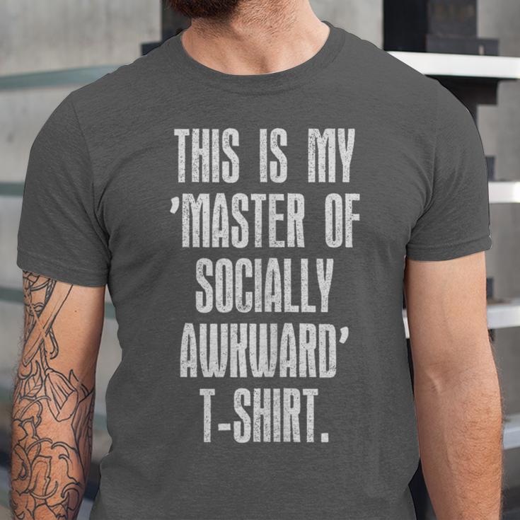 This Is My Master Of Socially Awkward Anti Social Introvert Unisex Jersey T-Shirt This Is My Master Of Socially Awkward Anti Social Introvert Unisex Jersey T-Shirt