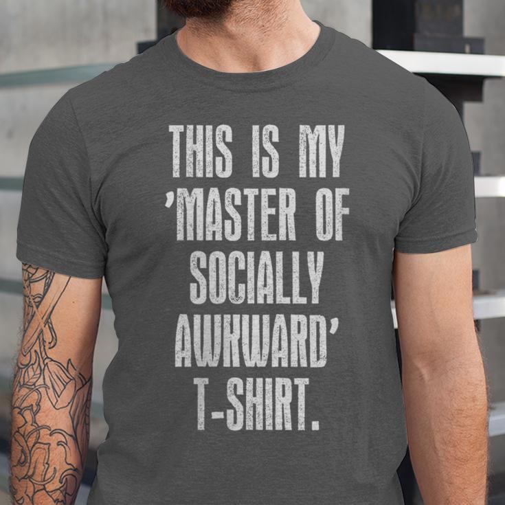 This Is My Master Of Socially Awkward Anti Social Introvert Unisex Jersey T-Shirt