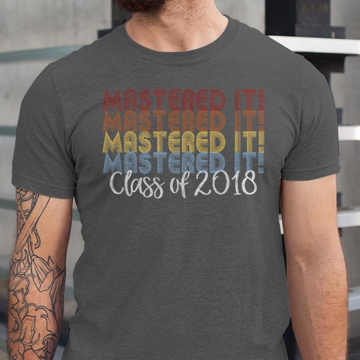 Mastered It Masters Degree Graduation Shirt For Him Her Unisex Jersey T-Shirt