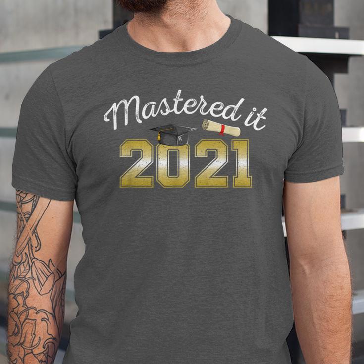 Master's Degree 2021 Graduate Mastered It Graduation Unisex Jersey T-Shirt