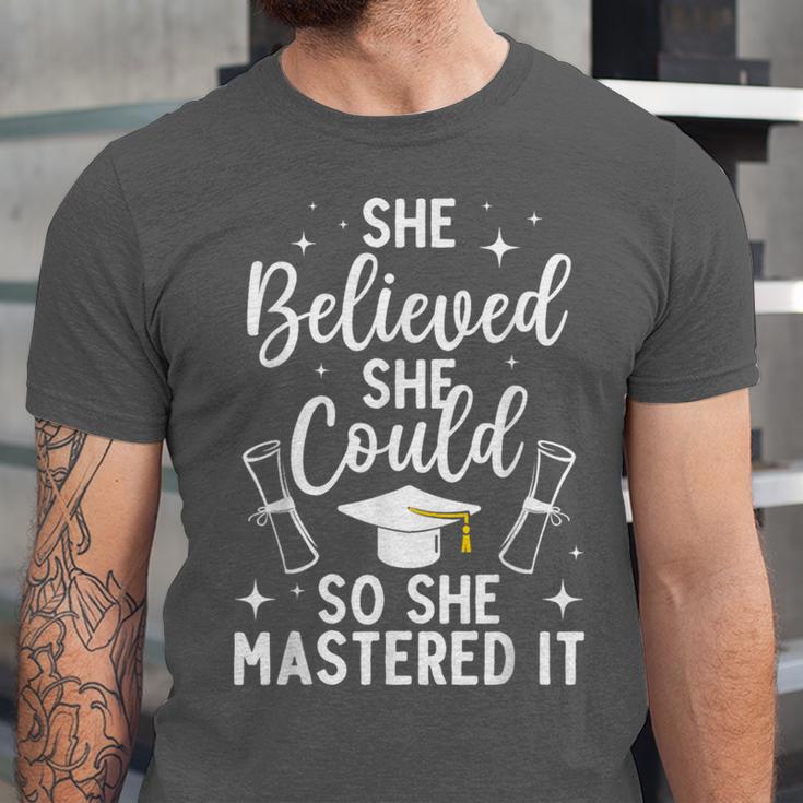 Masters Degree Graduation Art For Women Girl Masters Degree Unisex Jersey T-Shirt