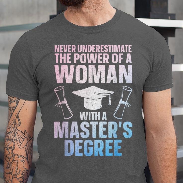 Masters Degree Graduation Art For Women Girls Masters Degree Unisex Jersey T-Shirt