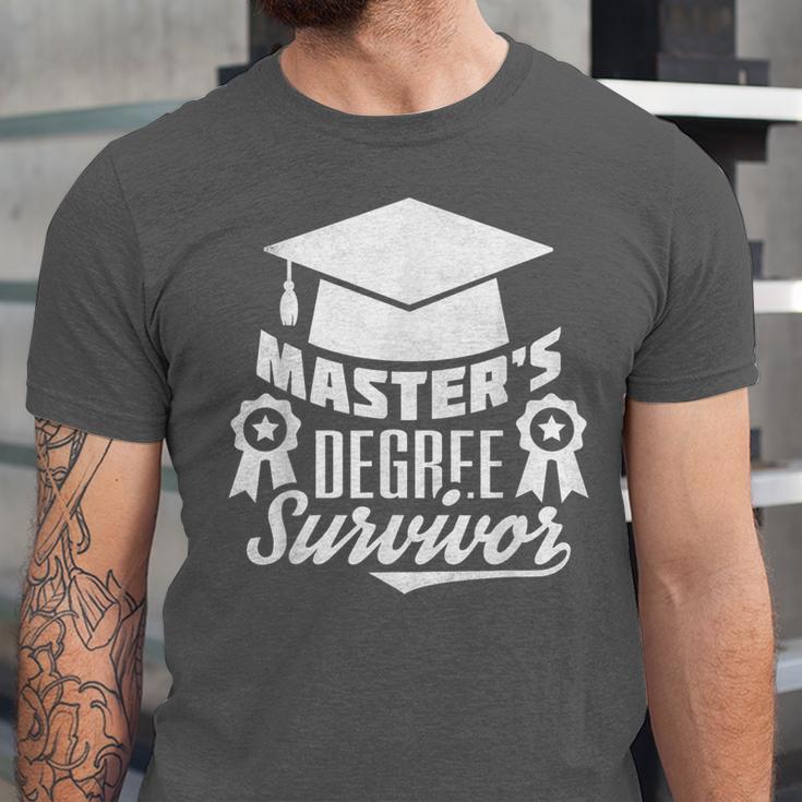 Master's Degree Survivor College Graduation Unisex Jersey T-Shirt