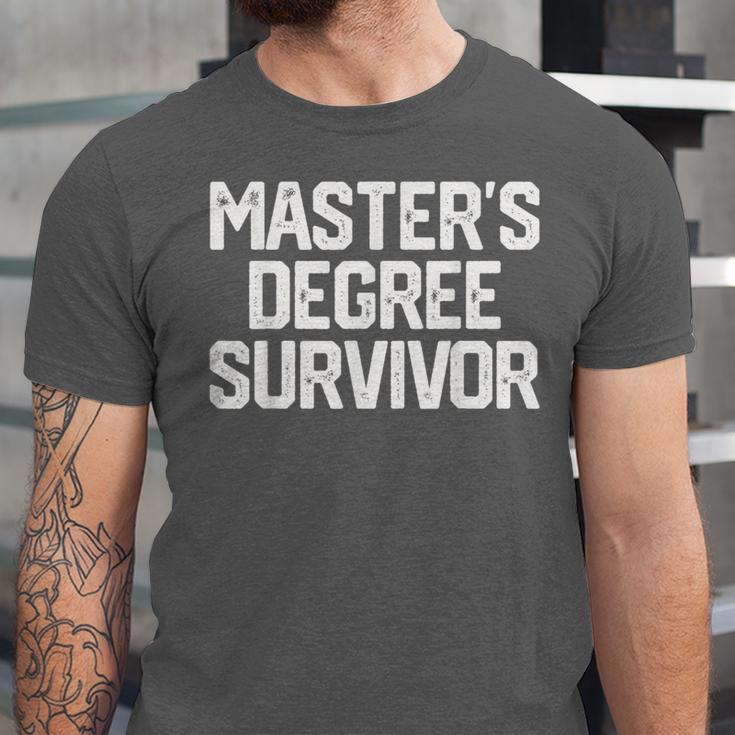 MASTER'S DEGREE SURVIVOR Graduation Grad College Unisex Jersey T-Shirt