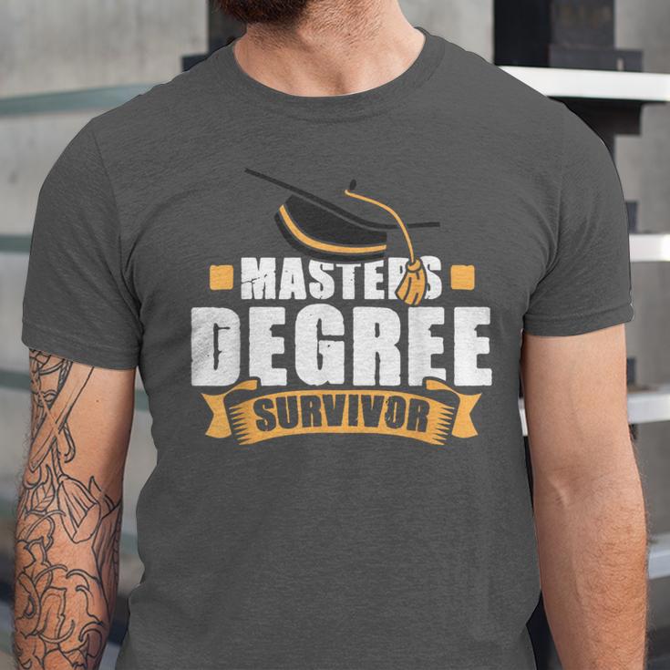 Masters Degree Survivor Graduation For MBA Graduate Unisex Jersey T-Shirt