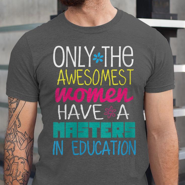 Masters In Education Degree Graduation Women MeD Unisex Jersey T-Shirt