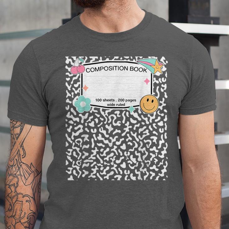 Matching Group Halloween Teacher Composition Book Notebook Unisex Jersey T-Shirt Matching Group Halloween Teacher Composition Book Notebook Unisex Jersey T-Shirt