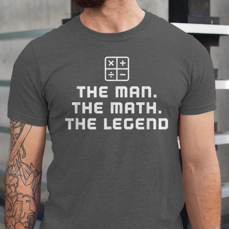 Math Teacher Shirts The Legend Graduation Retirement Unisex Jersey T-Shirt