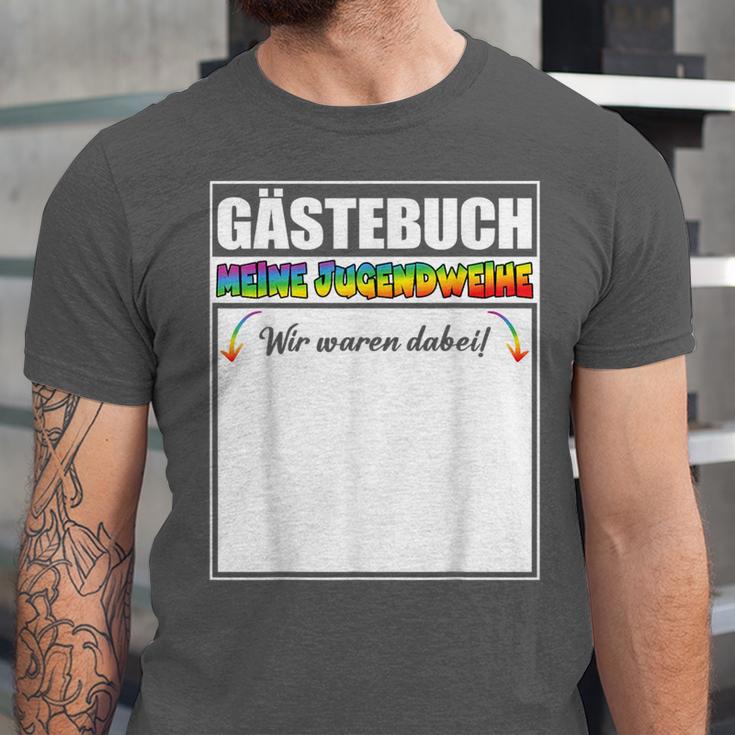 Meine Jugendweihe Guest Book Colourful Wir Waren Dabei MäDchen German Unisex Jersey T-Shirt