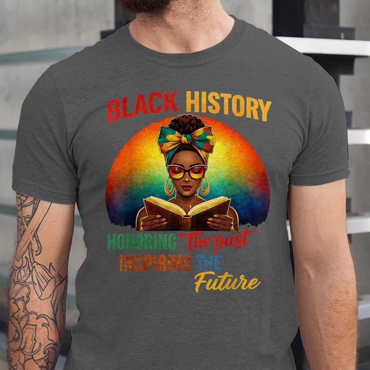 Melanin Honoring Past Inspiring Pride Book Month Unisex Jersey T-Shirt Melanin Honoring Past Inspiring Pride Book Month Unisex Jersey T-Shirt