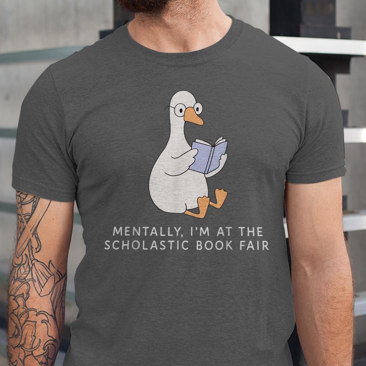 Mentally At The Scholastic Book Fair Retro Vintage Trendy Unisex Jersey T-Shirt