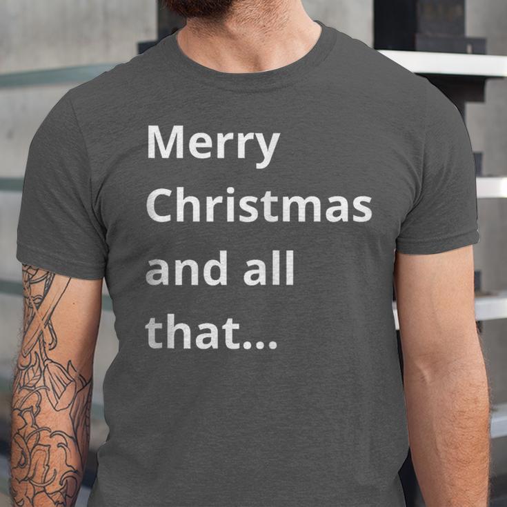 Merry Christmas Sarcastic Phrase For Introvert People Unisex Jersey T-Shirt