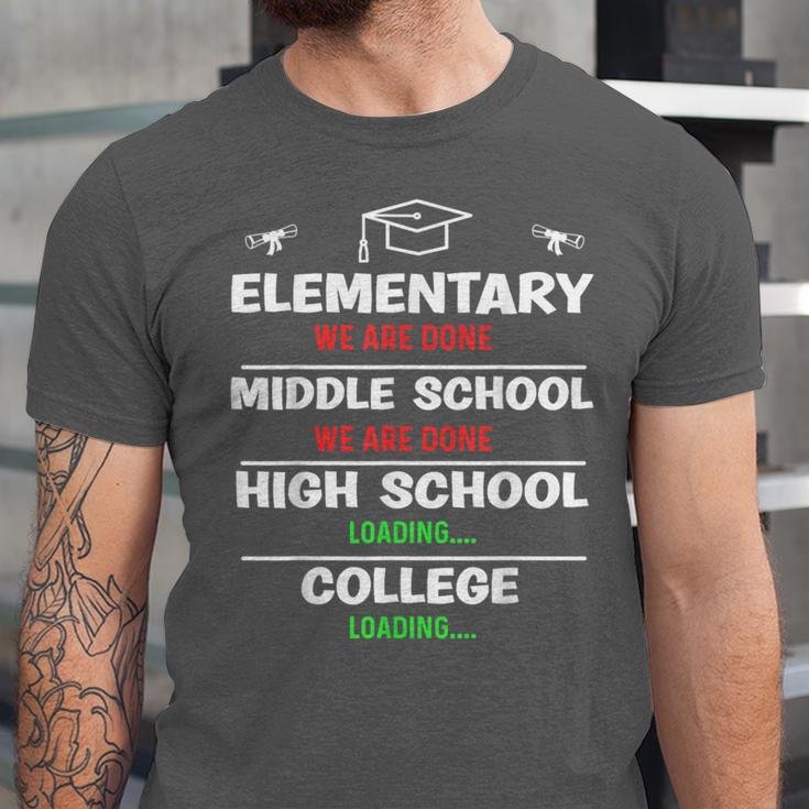 Middle School Graduation We Are Done Class Of 2023 8th Grade Unisex Jersey T-Shirt