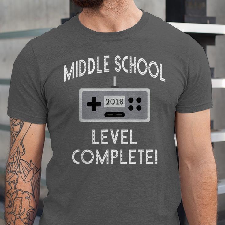 Middle School Graduation Shirt Level Complete Video Gamer Unisex Jersey T-Shirt