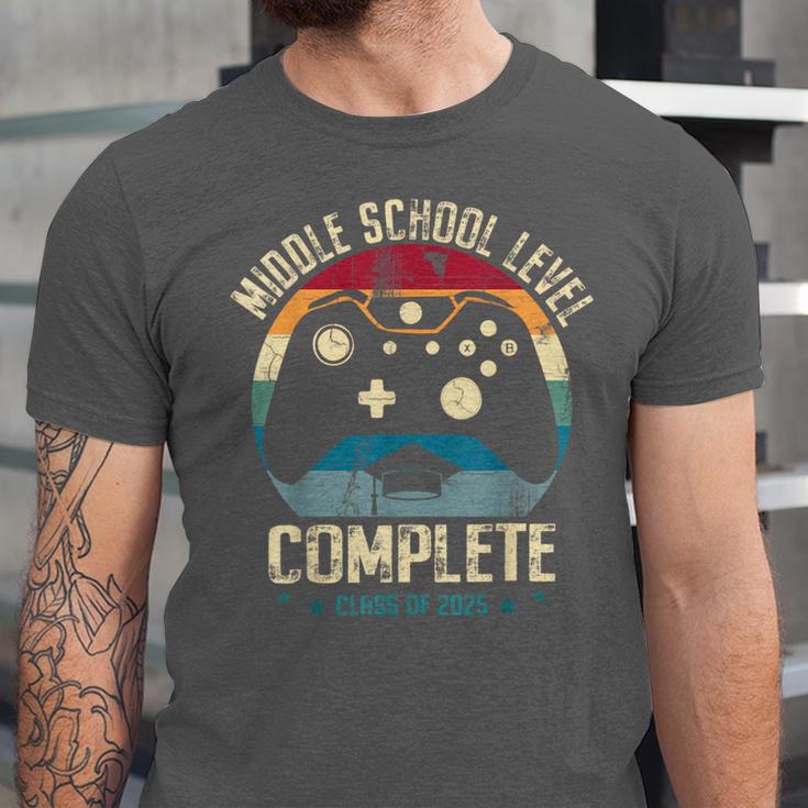 Middle School Level Complete Gamer Class Of 2025 Graduation Unisex Jersey T-Shirt