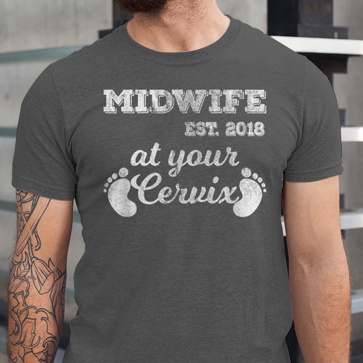 Midwife Est 2018 At Your Cervix Graduation Unisex Jersey T-Shirt