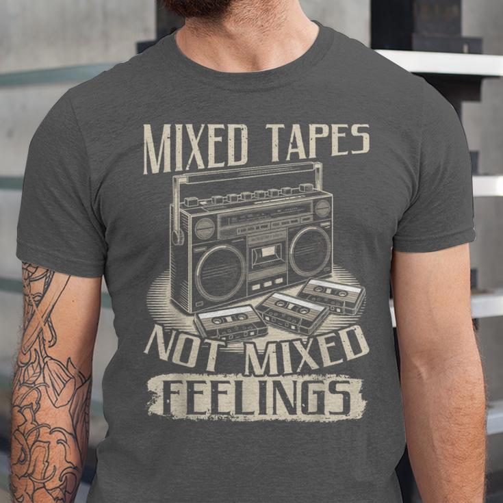 Mixed Tapes Not Feelings Nostalgia Retro Cassette Tape Unisex Jersey T-Shirt Mixed Tapes Not Feelings Nostalgia Retro Cassette Tape Unisex Jersey T-Shirt