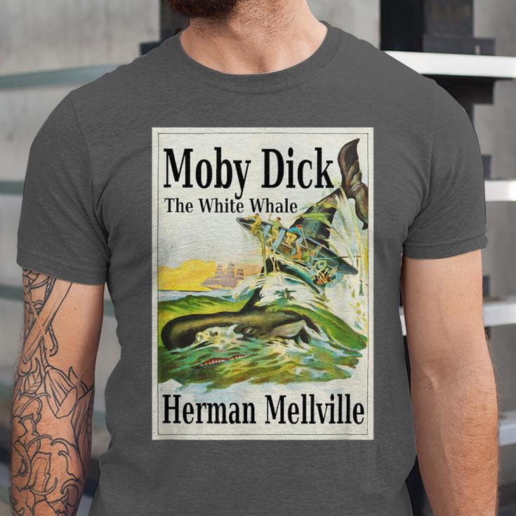 Moby Dick Book Cover Illustration Unisex Jersey T-Shirt