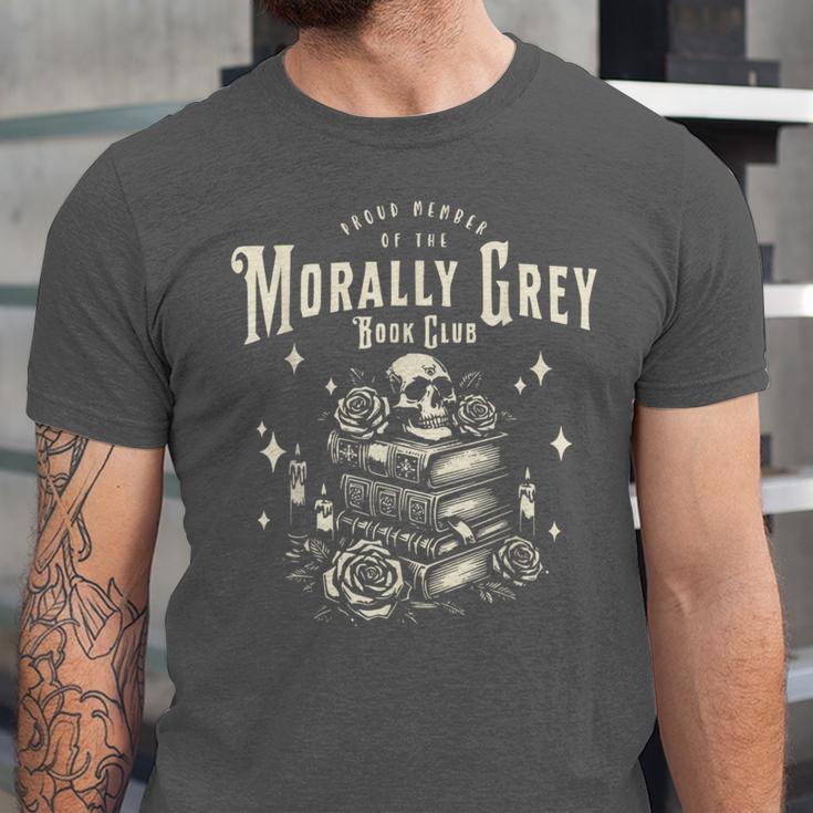 Morally Grey Book Club Reading Shirt Bookish Bookworm Unisex Jersey T-Shirt