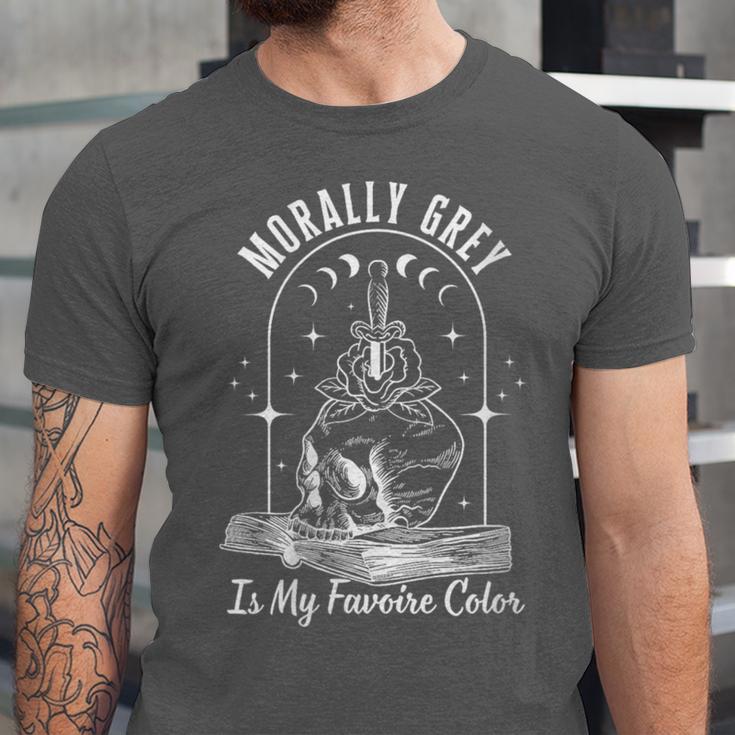 Morally Grey Book Lover Morally Grey Is My Favorite Color Unisex Jersey T-Shirt Morally Grey Book Lover Morally Grey Is My Favorite Color Unisex Jersey T-Shirt