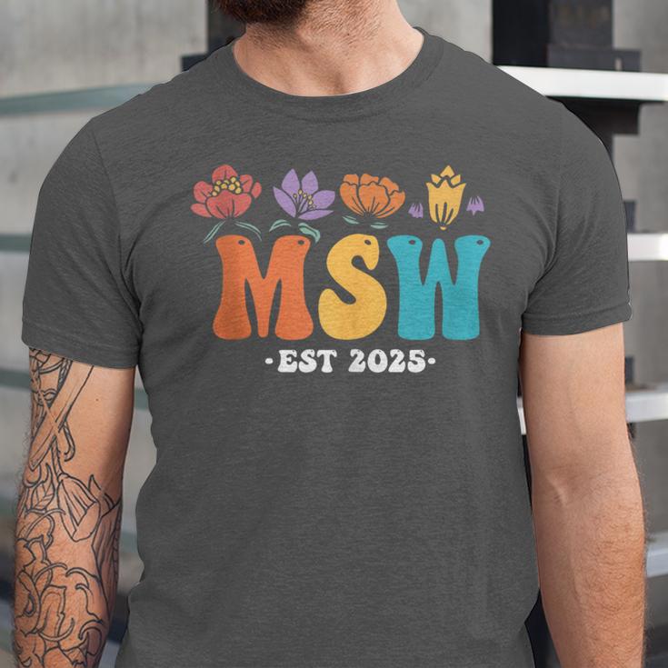 MSW Est 2025 Graduation School Social Worker Shirt Master Unisex Jersey T-Shirt
