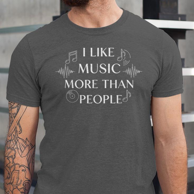 I Like Music More Than People Audiophile Introvert Unisex Jersey T-Shirt I Like Music More Than People Audiophile Introvert Unisex Jersey T-Shirt