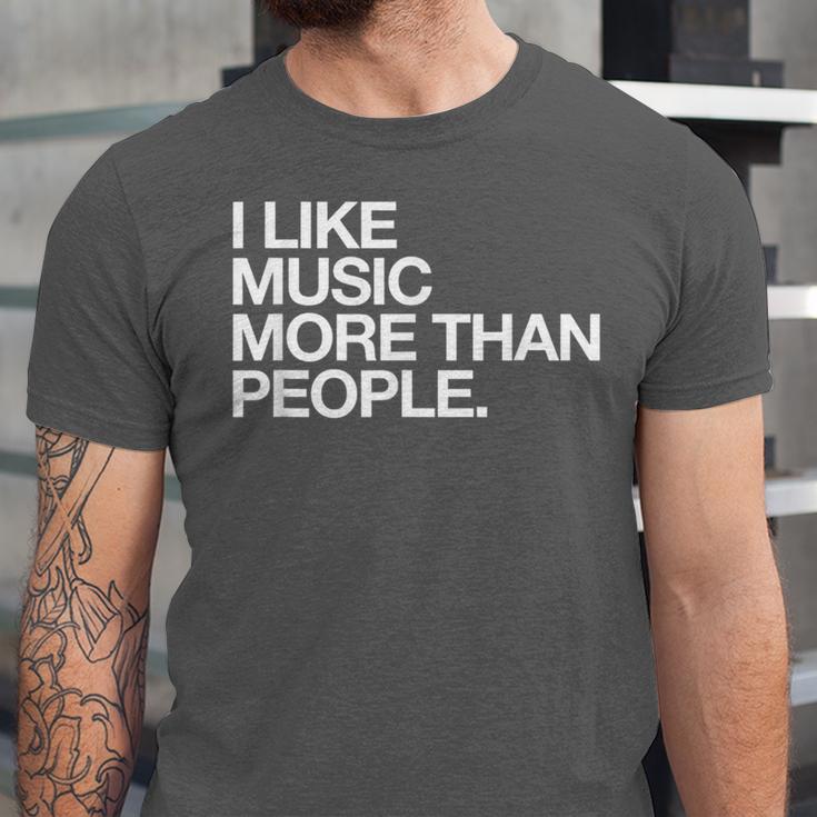 I Like Music More Than People Introvert Musician Unisex Jersey T-Shirt I Like Music More Than People Introvert Musician Unisex Jersey T-Shirt