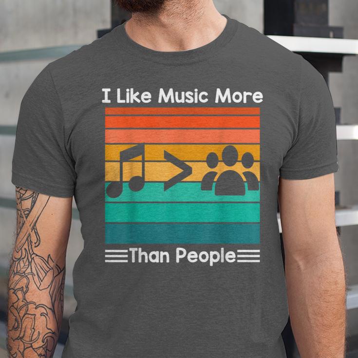 I Like Music More Than People Introvert Saying Quote Unisex Jersey T-Shirt I Like Music More Than People Introvert Saying Quote Unisex Jersey T-Shirt