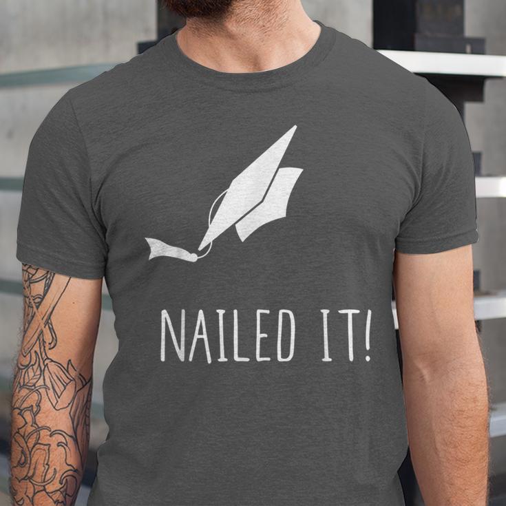 Nailed It Shirt Cute Graduation Grad Cap Unisex Jersey T-Shirt