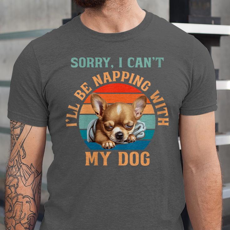 Napping Chihuahua Dog Breed Sleeping Pet Pup Introvert Unisex Jersey T-Shirt Napping Chihuahua Dog Breed Sleeping Pet Pup Introvert Unisex Jersey T-Shirt