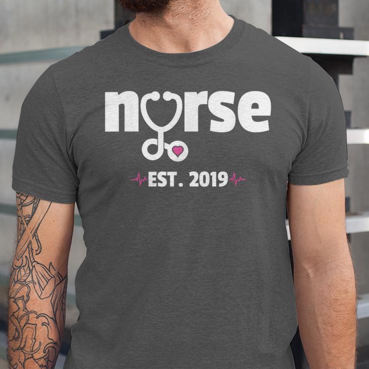 New Nurse Est 2019 Nursing School Graduation Unisex Jersey T-Shirt