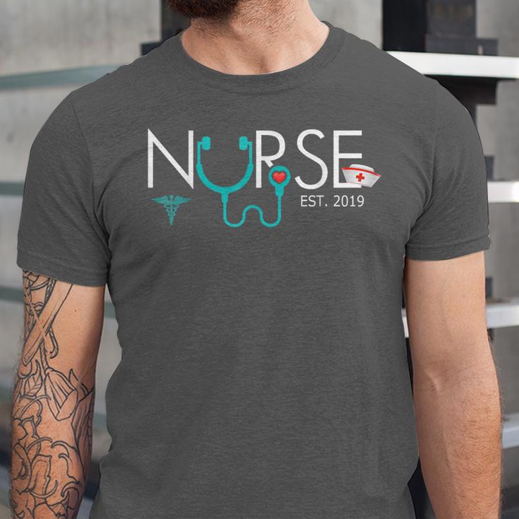 New Nurse Est 2019 TShirt School Graduation Nursing Unisex Jersey T-Shirt