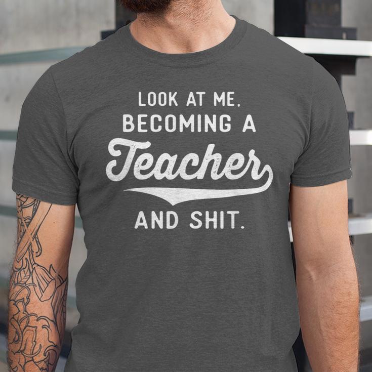 New Teacher Gifts Graduation Women Men Become Teachers Unisex Jersey T-Shirt