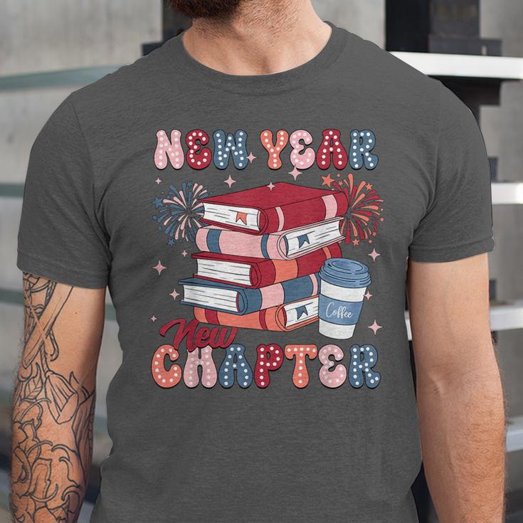 New Year New Chapter Happy New Year 2025 Book Lover Unisex Jersey T-Shirt