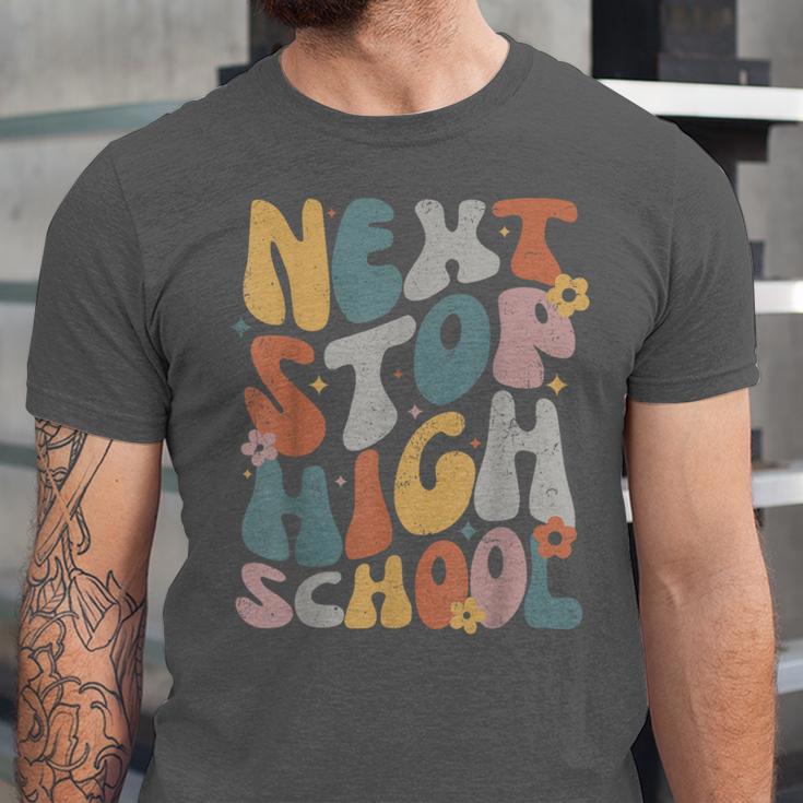 Next Stop High School Middle School Graduation Last Day Unisex Jersey T-Shirt
