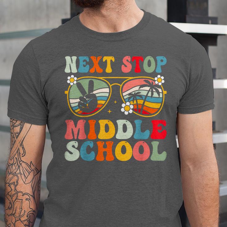 Next Stop Middle School Elementary School Graduation 2025 Unisex Jersey T-Shirt
