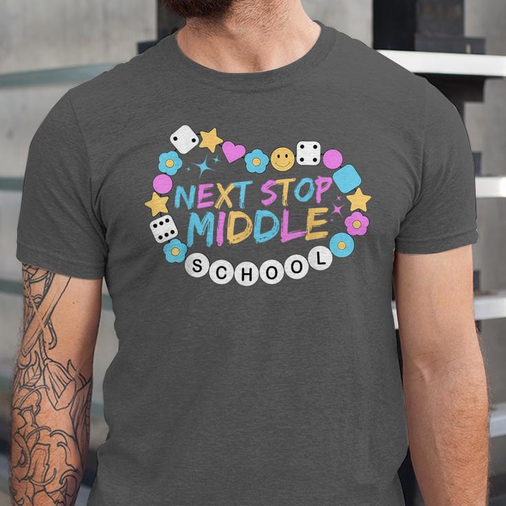Next Stop Middle School Groovy Elementary School Graduation Unisex Jersey T-Shirt