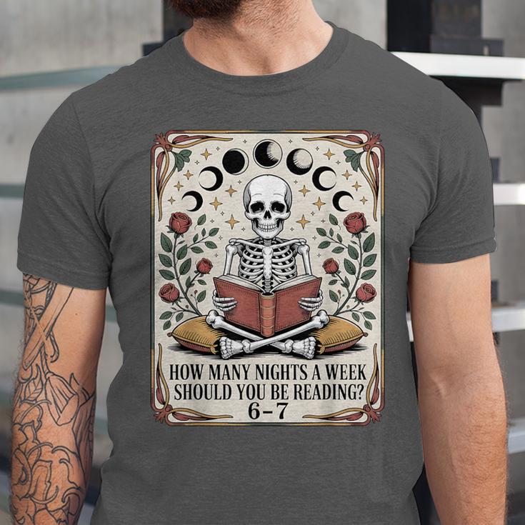How Many Nights Reading Meme 6 7 Book Lover Unisex Jersey T-Shirt How Many Nights Reading Meme 6 7 Book Lover Unisex Jersey T-Shirt