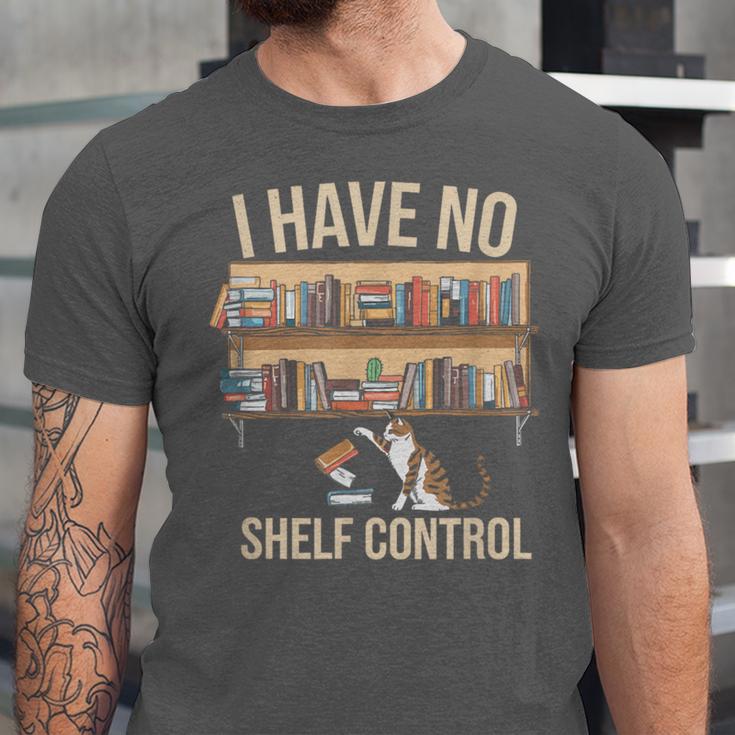 I Have No Shelf Control Book Lover Bookworms Unisex Jersey T-Shirt