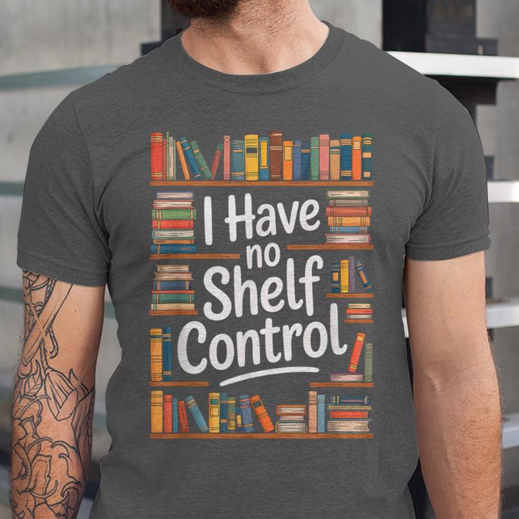 I Have No Shelf Control Book Lovers Vintage Floral Unisex Jersey T-Shirt