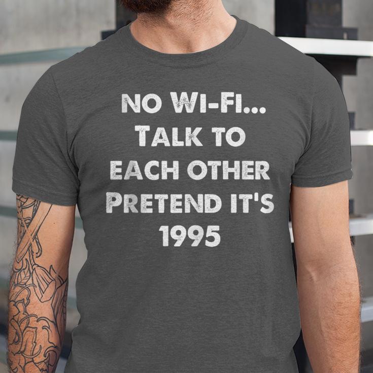 No WiFi Talk To Each Other – Retro 90s Nostalgia Unisex Jersey T-Shirt No WiFi Talk To Each Other – Retro 90s Nostalgia Unisex Jersey T-Shirt